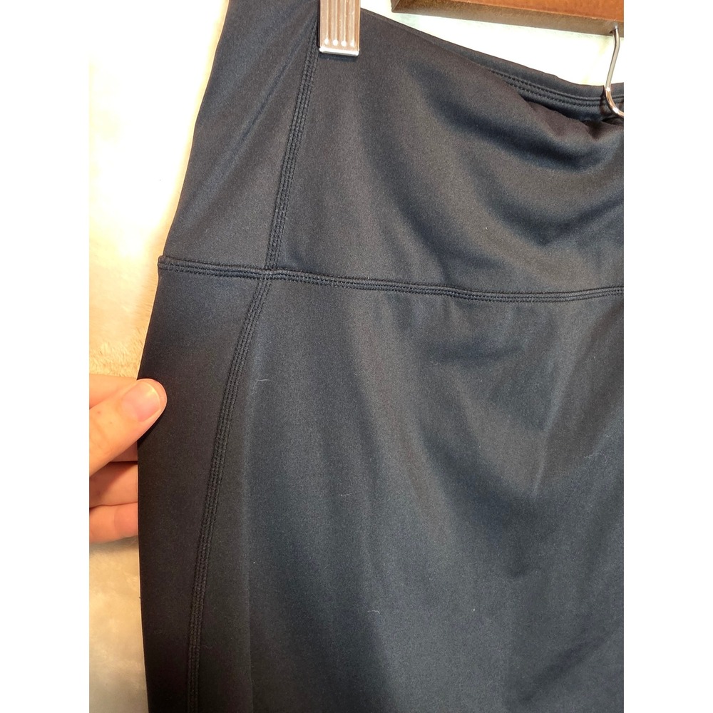 Black High Waisted Athletic Midi‎ Skirt Size 2XL Polyamide Spandex - Picture 4 of 6